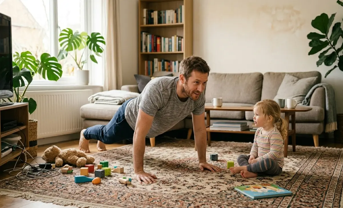 Simple dad bod workout push-up at home – no gym needed for dad strong
