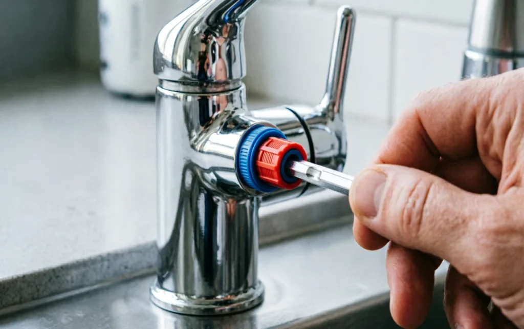 Removing Moen kitchen faucet handle with Allen key